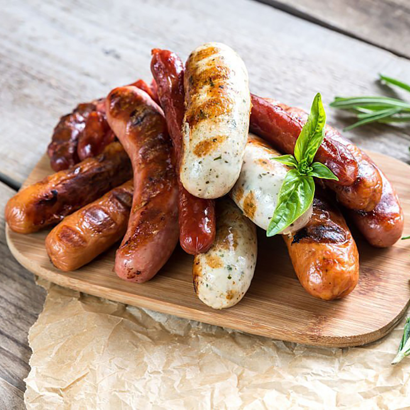 Grilled sausages